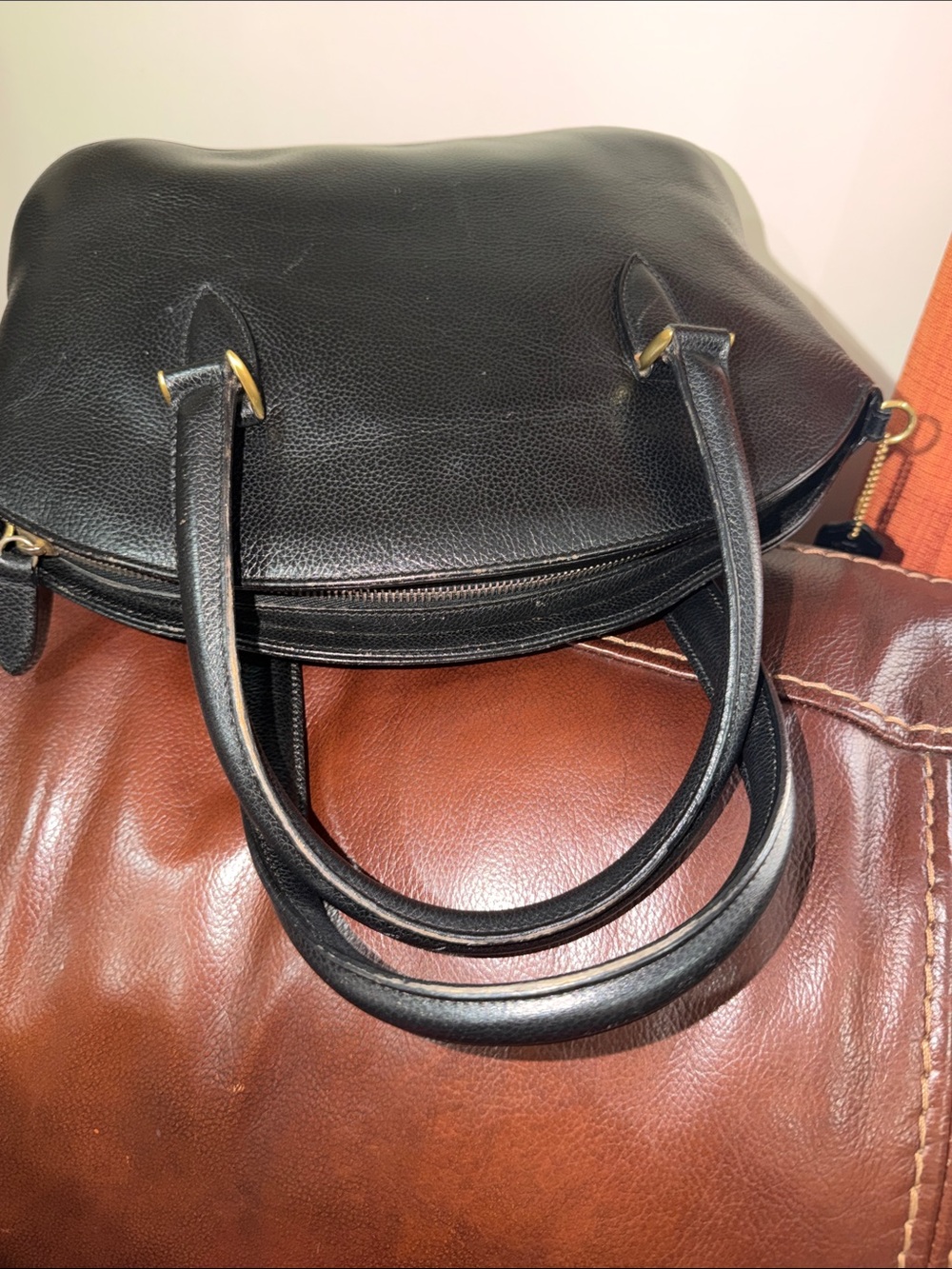 ‼️Vintage Coach Black Leather Satchel - Picture 8 of 12